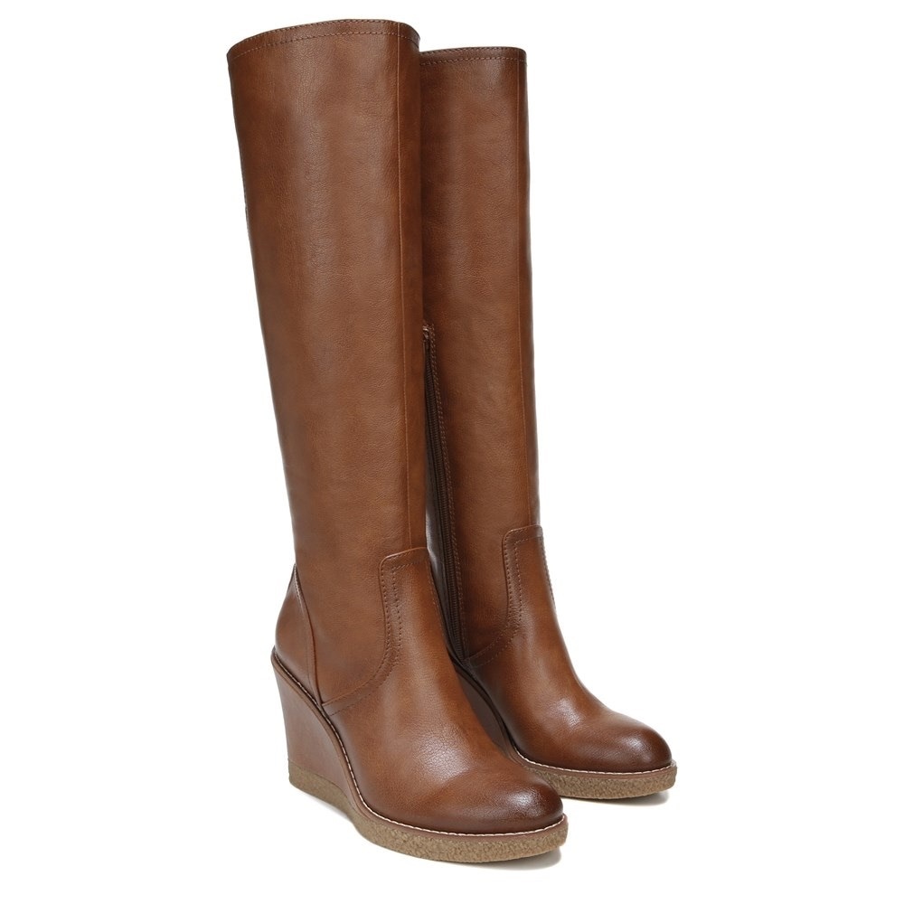 NWOT Zodiac Iggy Knee High Wedge Boot Size: 8.5 Color: Cognac